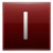 Letter I red Icon